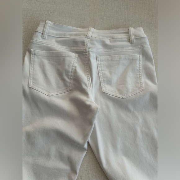 White Slim Stretch Pants - Picture 5 of 6